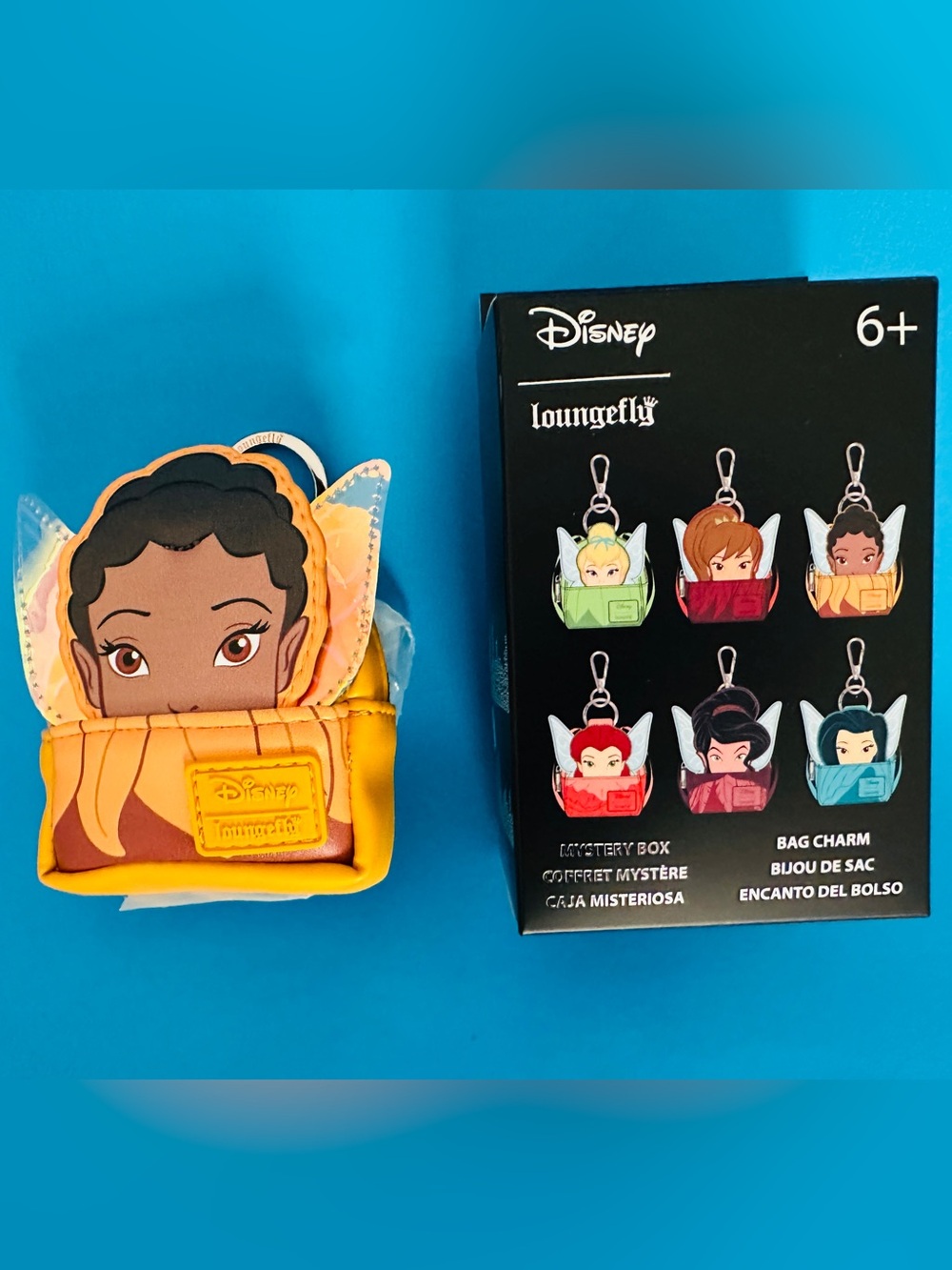 Disney x Loungefly Disney Fairies Tiana Fairy Bag Charm - Yellow NWT